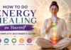 Learn how to do energy healing on yourself with simple techniques, breathing exercises, visualisation, and meditation to restore balance and wellbeing.